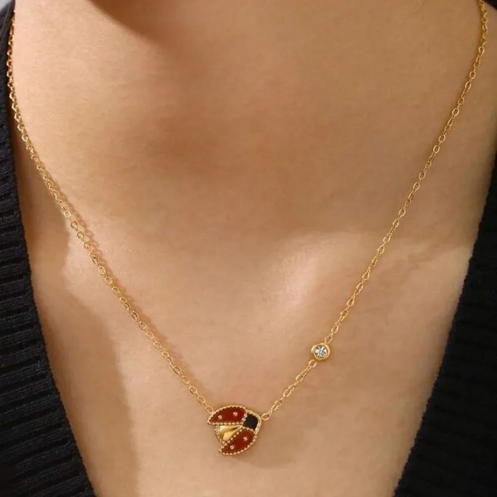 Ladybug necklace #2130